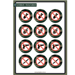 Stickers plancha Soldaditos 12s 1u